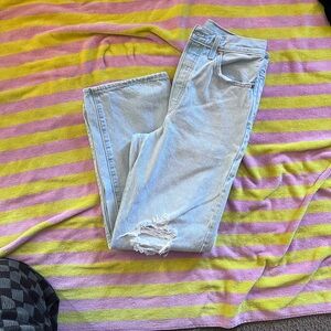 Levi's Light Blue Distressed Ankle Jeans